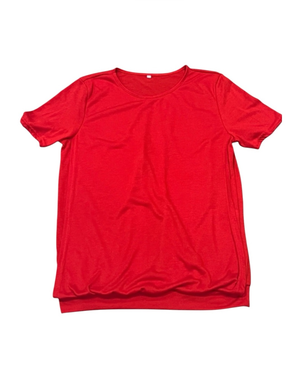 Red Breastfeeding/Nursing Friendly Short Sleeved Top Casual Size Medium